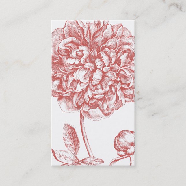 Peony Business Card Visitenkarte (Vorderseite)