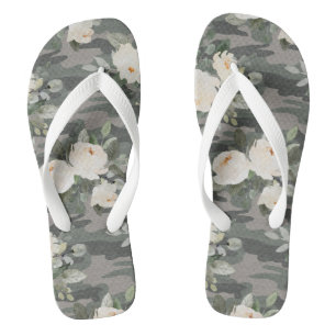 Peony Camouflage Flip Flops