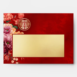 Peony Chinese Wedding Gold Red