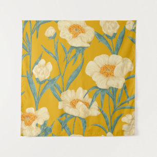 Peony Claire de Lune Vintag Wandteppich