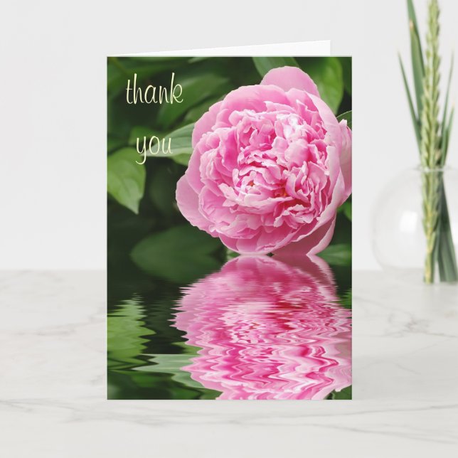 Peony Dankykarte Dankeskarte (Vorderseite)