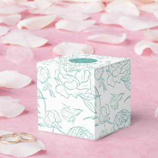 Peony Elegance Wedding Geschenkschachtel