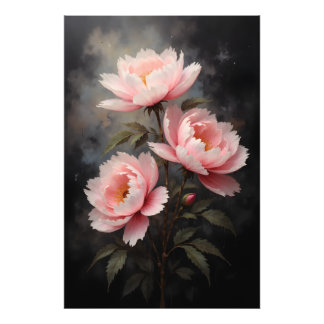 Peony Floral Artwork Fotodruck