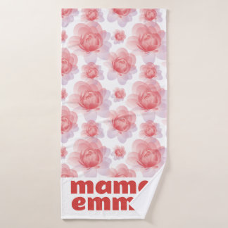 Peony Floral Badtuch Personalisiert Muttertag Badehandtuch