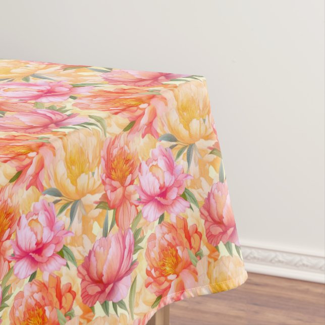 Peony Floral Cotton Tableclout Tischdecke (Beispiel)