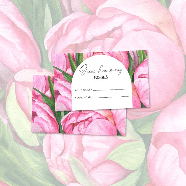 Peony floral - erraten Sie, wie viele Küsse Bridga Begleitkarte (Von Creator hochgeladen)