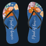 Peony Floral Something Blue Wedding Trauzeugin Flip Flops<br><div class="desc">Dieses wünschenswerte Flip-Flops-Paar zeichnet sich durch das Aquarellmuster von wunderschönen Blume aus der Pony auf dem blauen Hintergrund und durch die veränderbare Typografie "Trauzeugin" aus. Diese personalisierten und eleganten Flip Flops sind ein unvergessliches Geschenk für Hochzeitsfeier: Braut, Brautjungfrauen, Brautmutter, Trauzeugin... Sie fügen Ihrem Hochzeitstag, Junggeselinnen-Abschied oder anderen Feierlichkeiten eine stilvolle...</div>