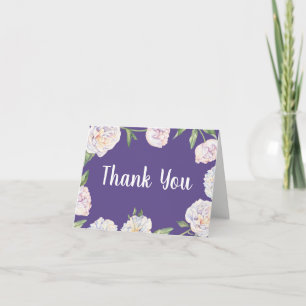 Peony Floral Violet PurpleDanke Karte