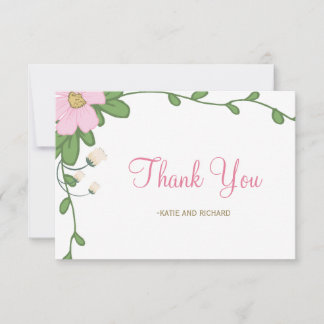 Peony Floral Wedding Dankeschön Karte