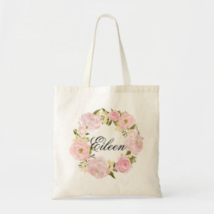Peony Floral Wreath Wedding Willkommen Tragetasche