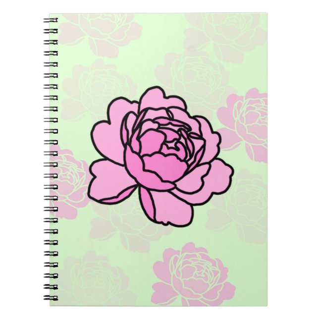 Peony Flower Notizblock (Vorderseite)