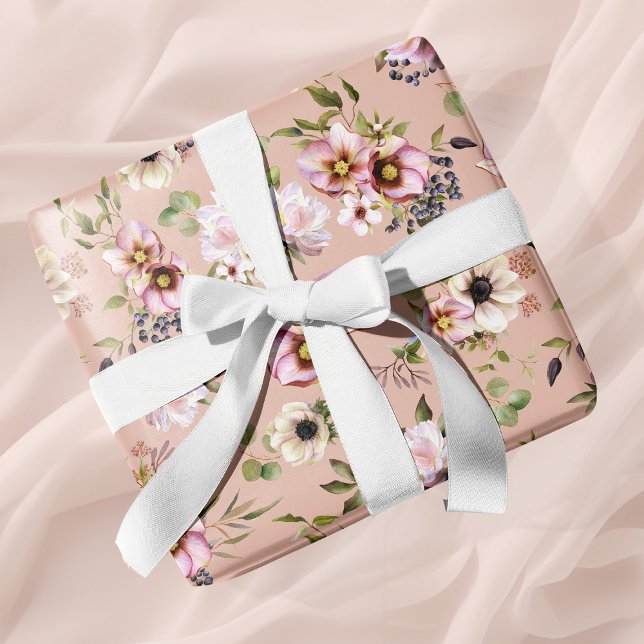 Peony Garden Adobe Clay Wedding Geschenkpapier (Peony Garden Adobe Clay Wedding Wrapping Paper)