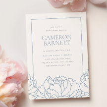 Peony Garden Dusty Blue Floral Brautparty