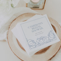 Peony Garden Dusty Blue Floral Brautparty