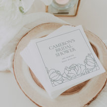 Peony Garden Dusty Sage Green Floral Brautparty