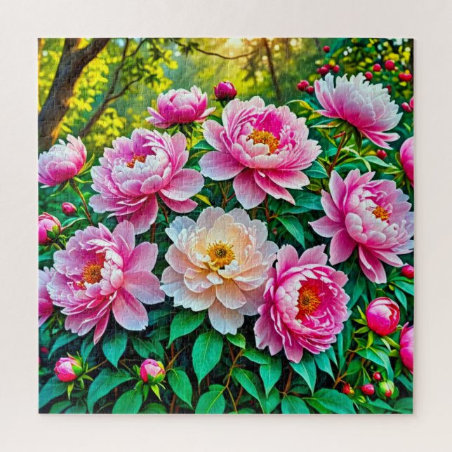 Peony Garden Puzzle (Vertikal)