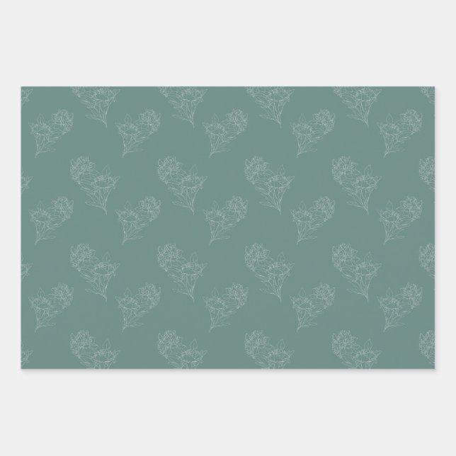 Peony Geschenkpapier Set (Vorderseite 3)