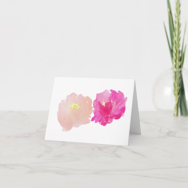 Peony Greeting Card Karte (Vorderseite)