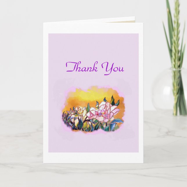 Peony　GREETING CARD vertical Dankeskarte (Vorderseite)