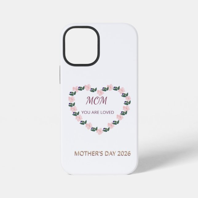 Peony Heart Care for Mom iPhone Hülle (Rückseite)