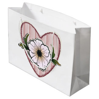 Peony Heart Große Geschenktüte