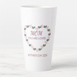 Peony Heart Latte Love for Mom Milchtasse