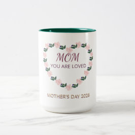 Peony Heart Morning Joy for Mom Zweifarbige Tasse