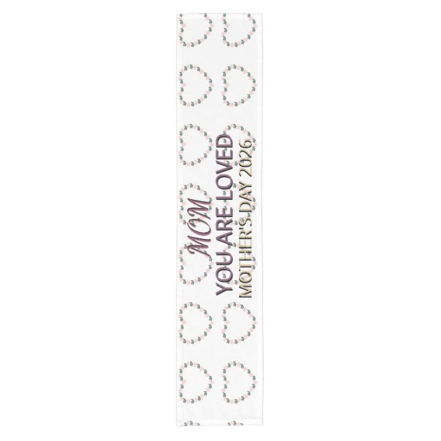 Peony Heart Pathway for Mom Kurzer Tischläufer (Vorderseite)