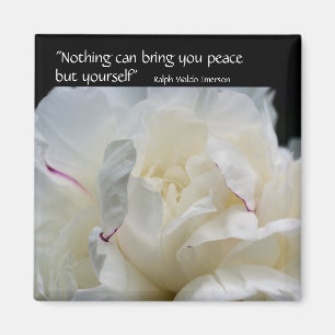 Peony Inner Peace Inspiration Magnet