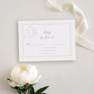 Peony Modern formale Elegant Elfenbeinhochzeit Rea