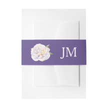 Peony Monogram Floral Violet Lila Hochzeit