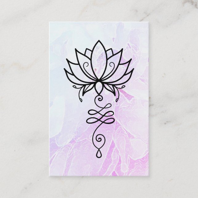 *~* Peony Nirvana Sacred Geometry Yoga . Lotus Visitenkarte (Vorderseite)