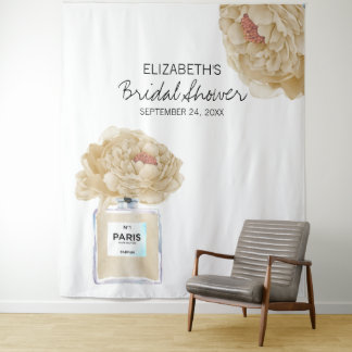 Peony Parume Floral Brautparty Foto Hintergrund Wandteppich