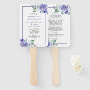 Peony Passion Floral Wedding Program Fans Fächer