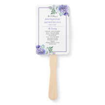 Peony Passion Floral Wedding Program Fans