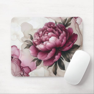 Peony Pink Alcohol Ink Mousepad