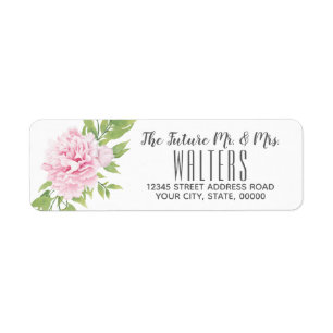Peony Pink Watercolor Blume  