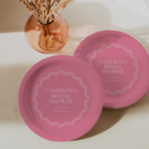 Peony Pink | Wavy Scallop Border Brautparty