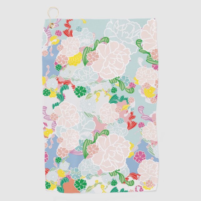 Peony roink golfhandtuch (Vorderseite)