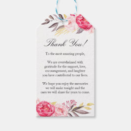 Peony Romance Wedding Gift Tags Geschenkanhänger