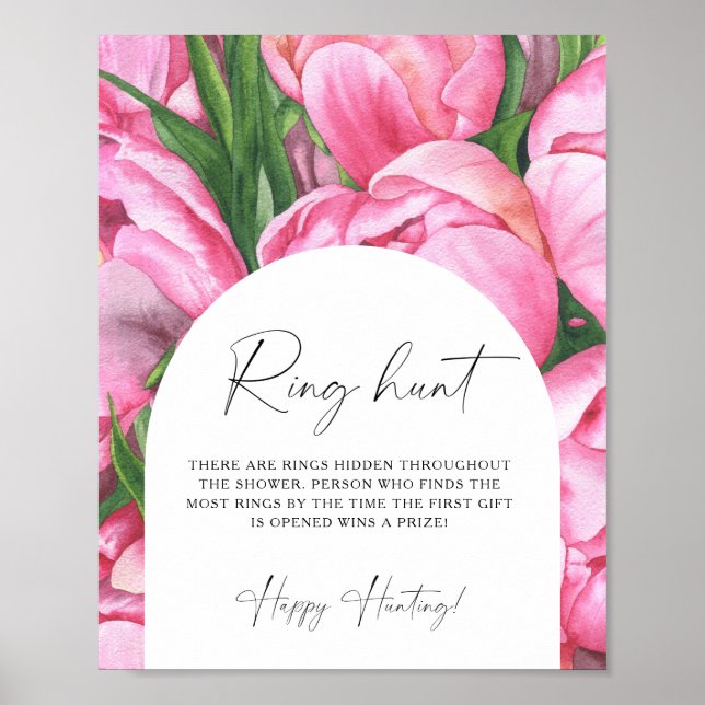 Peony Rose - Brautparty-Ringjagd Poster (Vorne)