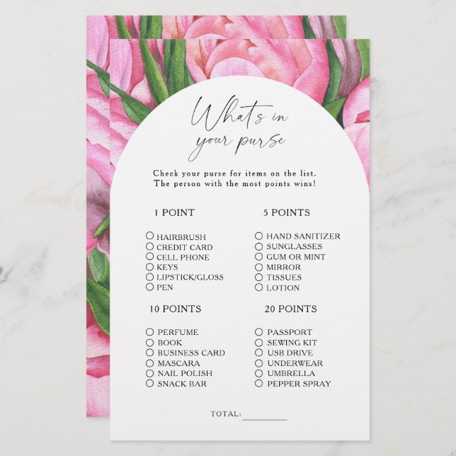 Peony Rose - Was ist in deinem Handyspiel? (Vorne/Hinten)