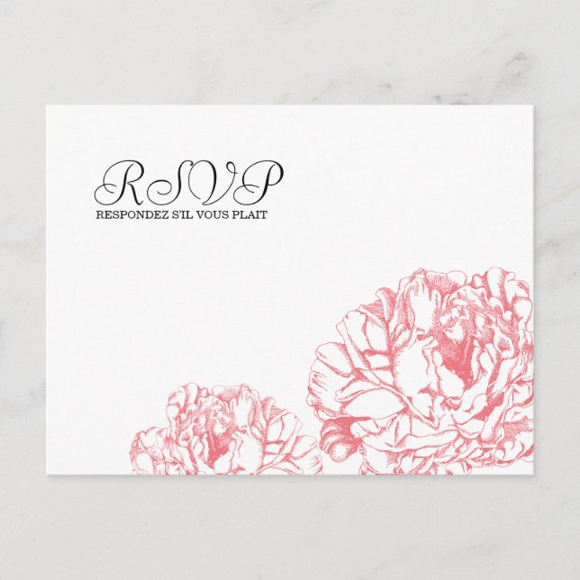 Peony UAWG Postcard Einladungspostkarte (Vorderseite)