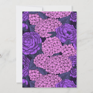 Peony und Hydrangea in Rosa und Violett