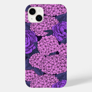 Peony und Hydrangea in Rosa und Violett Case-Mate iPhone 14 Plus Hülle