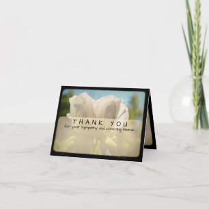 Peony Vintag Foto Beileid Vielen Dank Hinweis Kart Dankeskarte