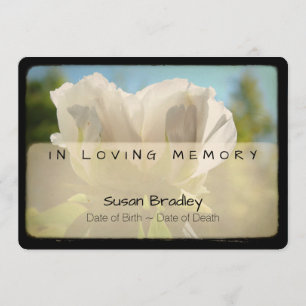 Peony Vintag Memorial Beileid Vielen Dank 4 Einladung