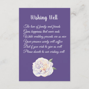 Peony Violet Lila Hochzeitskarten Begleitkarte