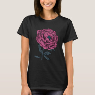 Peony zeichnend 2 T - Shirt