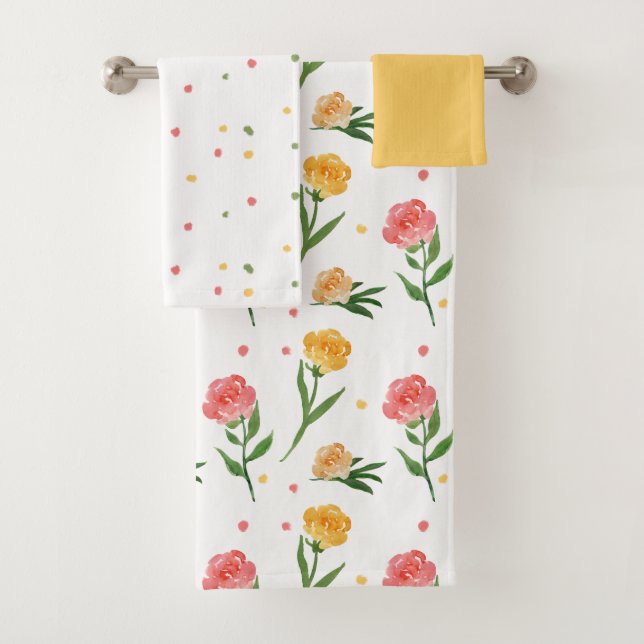 Peonys und Dots Badetuch Set (Insitu)